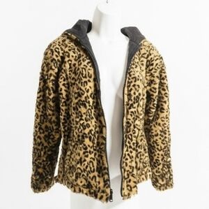 Cavalini Leopard Print Jacket - Black and Tan